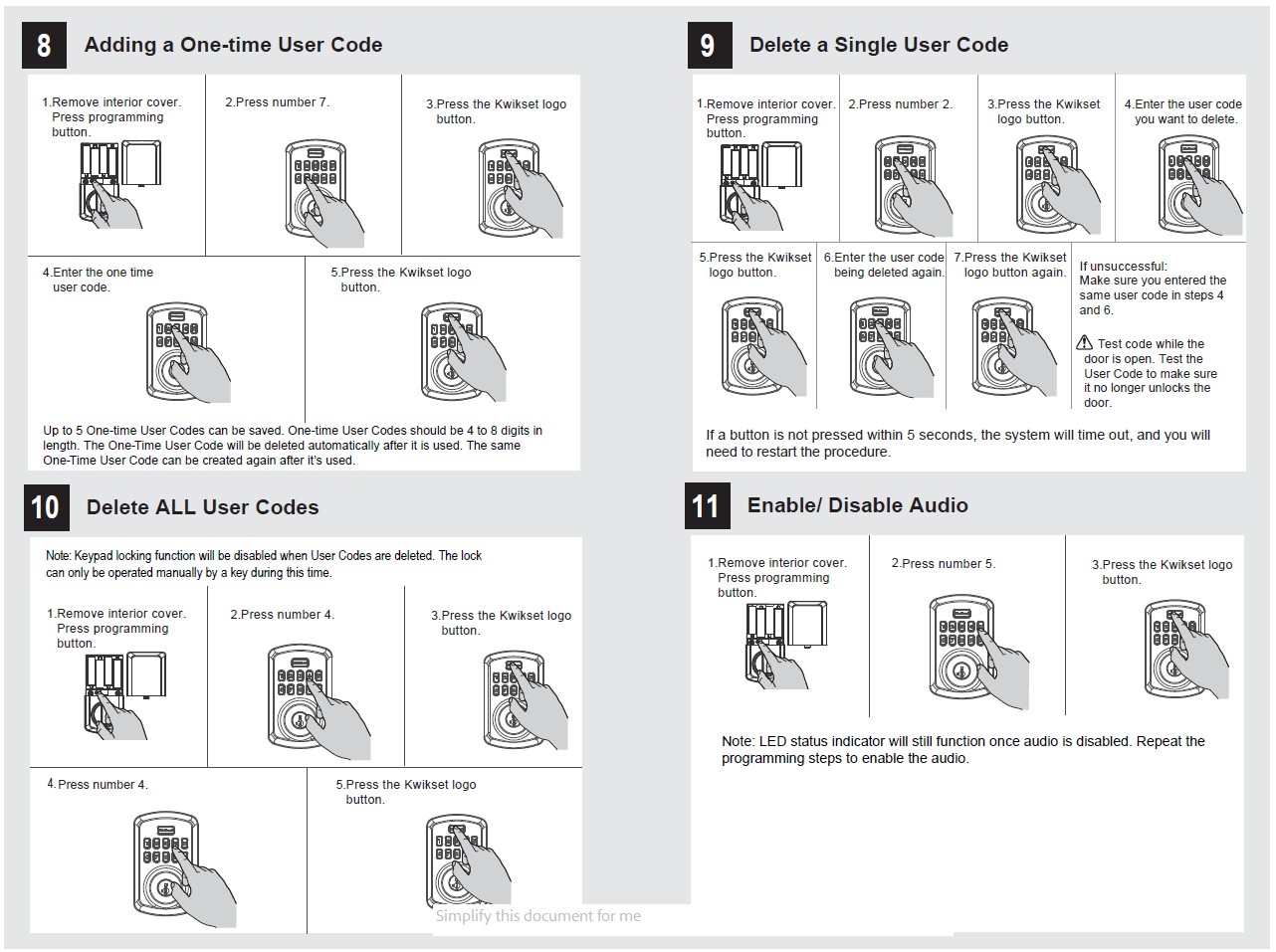 Programming Instructions